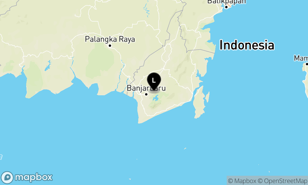 Peta Gempa Pusat gempa berada di darat 8 km tenggara Banjar