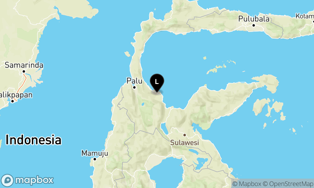 Peta Gempa Pusat gempa berada di darat 51 Km Baratlaut Poso
