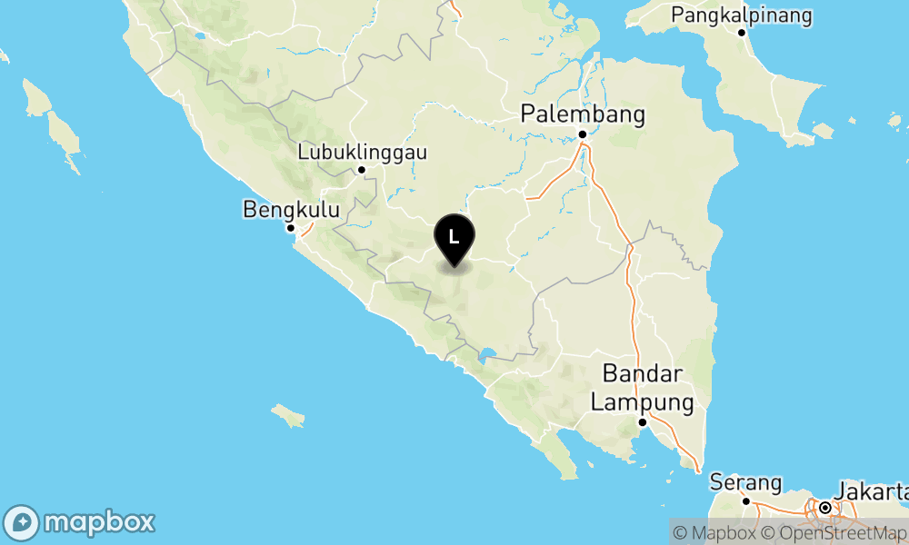 Peta Gempa Pusat gempa berada di darat 41 km Barat Daya Ogan Kumering Ulu