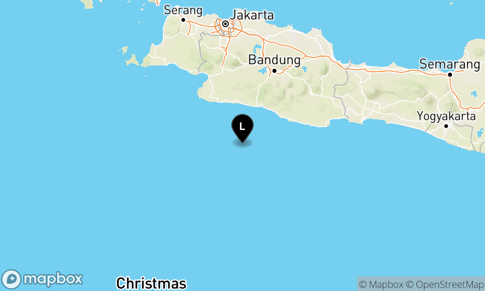Peta Gempa Pusat gempa berada di laut 129 km BaratDaya Kab. Bandung