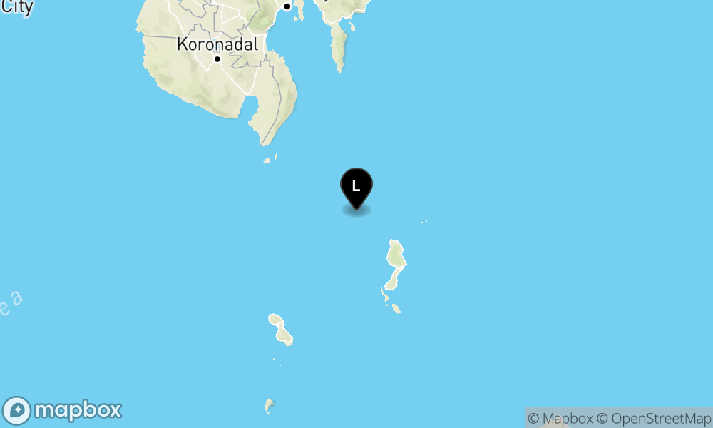 Peta Gempa 80 km BaratLaut PULAUKARATUNG-SULUT