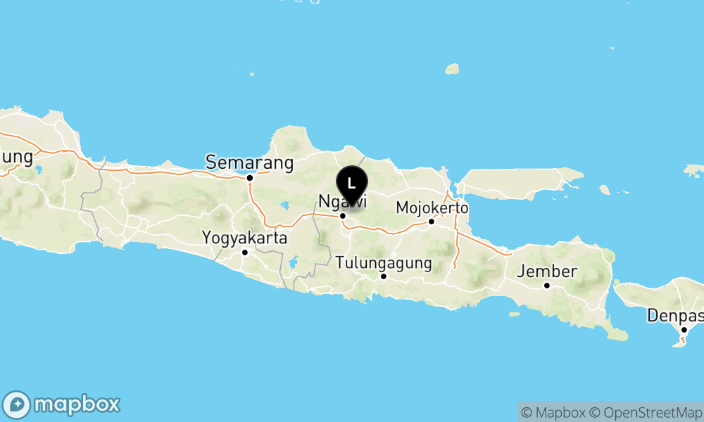 Peta Gempa Pusat gempa berada di darat 12 km Timur Laut Ngawi