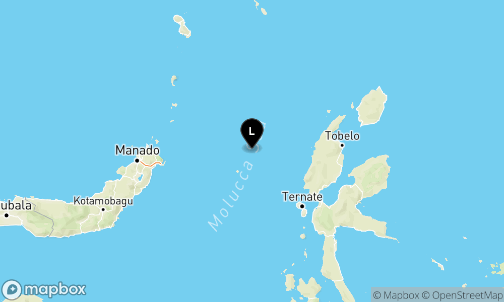 Peta Gempa 113 km BaratLaut HALMAHERABARAT-MALUT