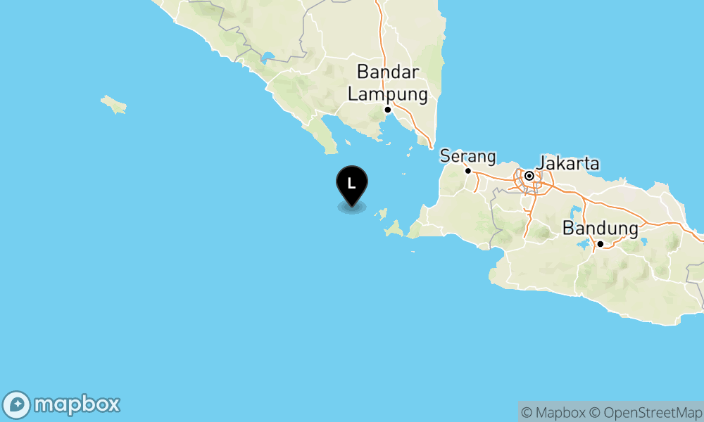 Peta Gempa 79 km BaratLaut SUMUR-BANTEN