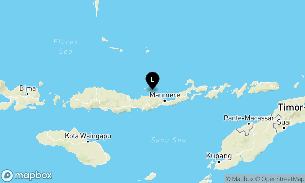 Peta Gempa Pusat gempa berada di laut 41 Km Barat Laut Maumere
