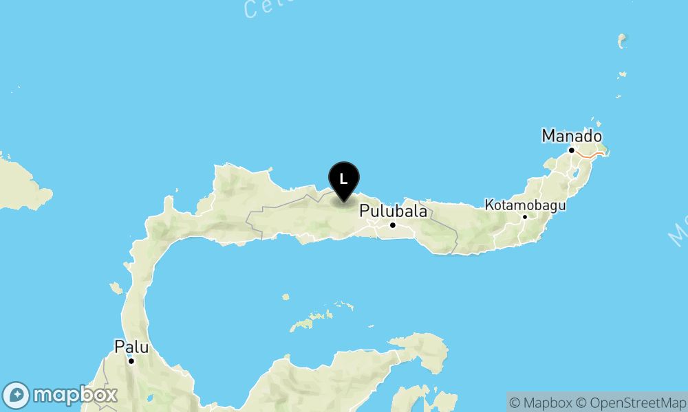 Peta Gempa Pusat gempa berada di darat 37 km barat laut Boalemo