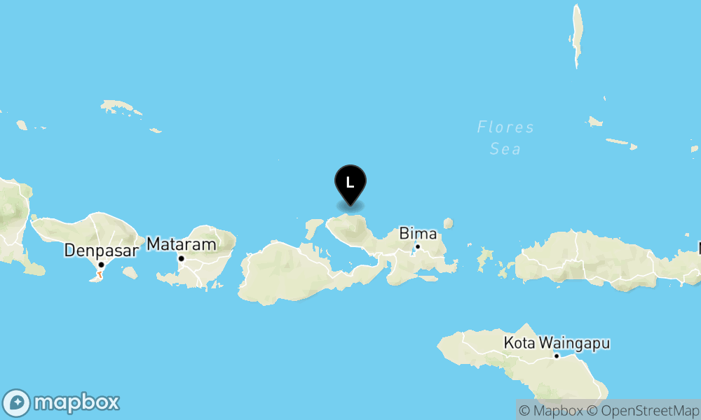 Peta Gempa Pusat gempa berada di laut 76 km BaratLaut Dompu
