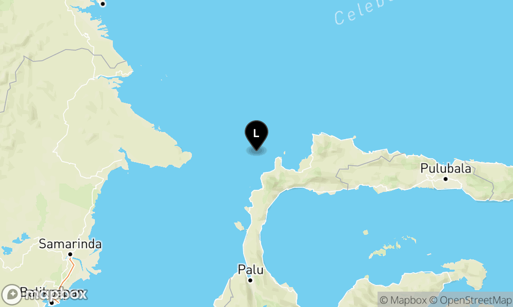 Peta Gempa Pusat gempa berada di laut 90 km BaratLaut Toli-Toli-SULTENG