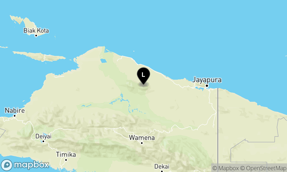 Peta Gempa 77 km Tenggara MAMBERAMOTENGAH-PAPUAPGNGN