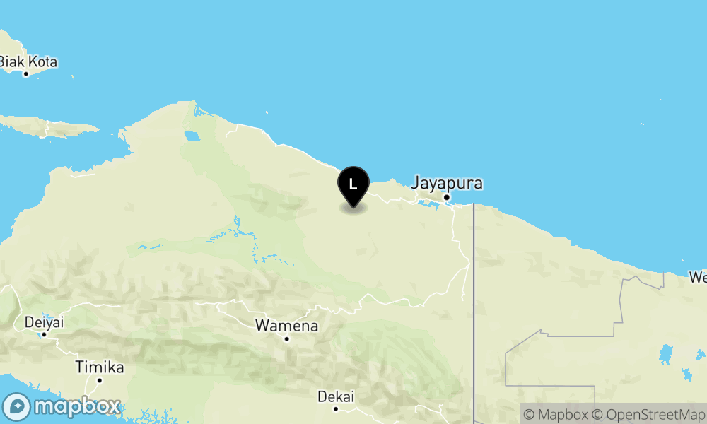 Peta Gempa 81 km BaratDaya KAB-JAYAPURA-PAPUA