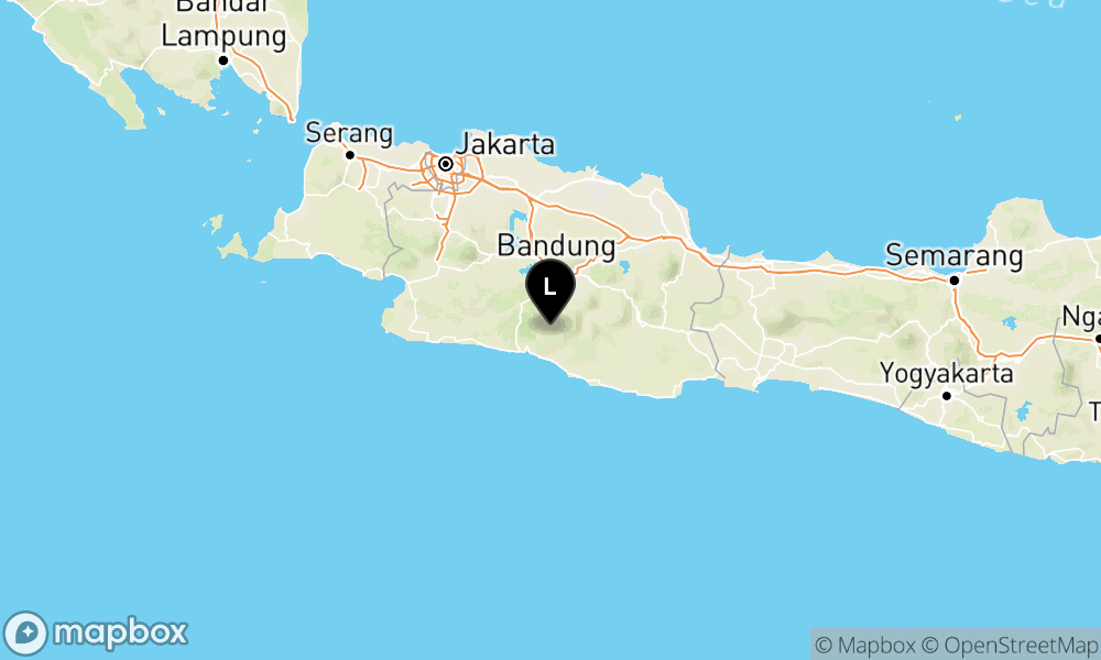 Peta Gempa Pusat gempa berada di darat 35 km tenggara Kab. Bandung