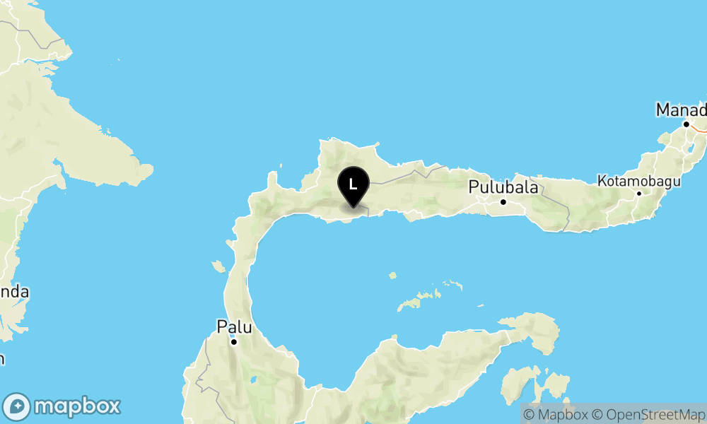 Peta Gempa 42 km Tenggara PARIGIMOUTONG-SULTENG
