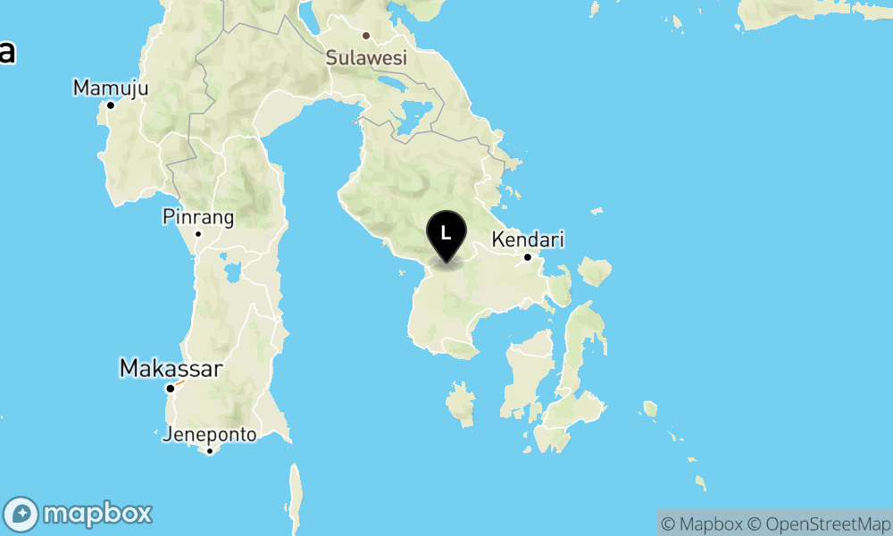 Peta Gempa 16 km BaratDaya KOLAKATIMUR-SULTRA