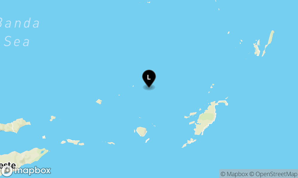Peta Gempa 200 km BaratLaut TANIMBAR
