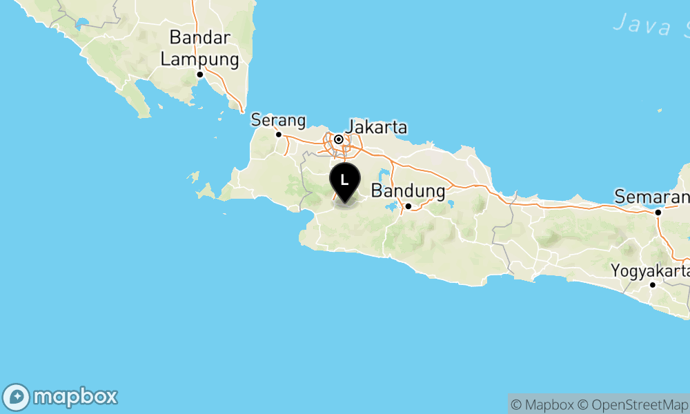 Peta Gempa Pusat gempa berada di darat 3 km barat daya Kota Sukabumi