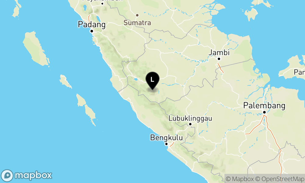Peta Gempa 32 km BaratDaya MERANGIN-JAMBI