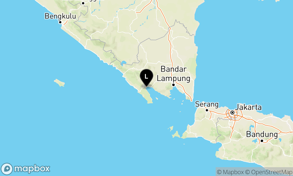 Peta Gempa Pusat gempa berada di darat 15 km barat daya Tanggamus