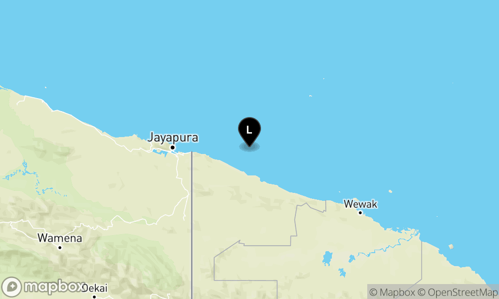 Peta Gempa 136 km TimurLaut JAYAPURA-PAPUA