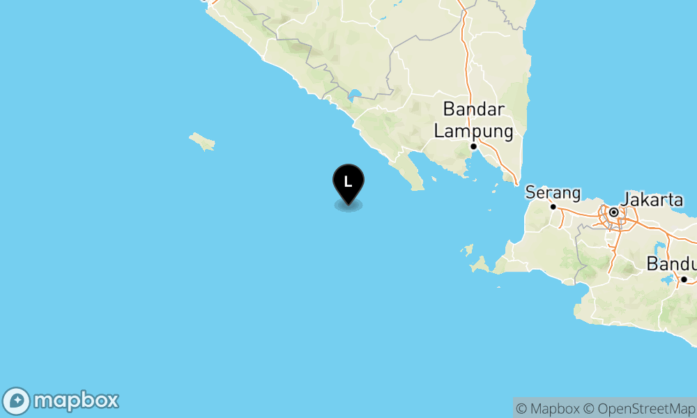 Peta Gempa Pusat gempa berada di Laut 106 km Barat Daya Pesisir Barat