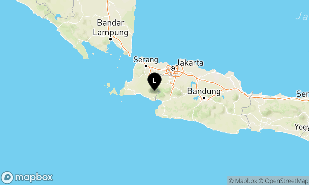 Peta Gempa Pusat gempa berada di darat 21 km timurlaut Bayah