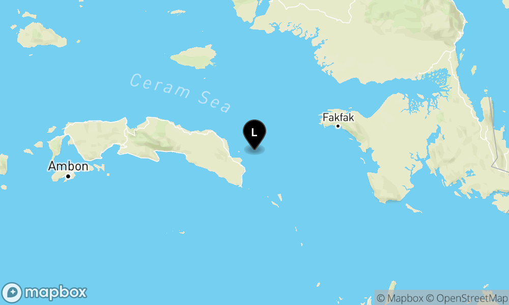 Peta Gempa 64 km Tenggara SERAMBAGIANTIMUR-MALUKU