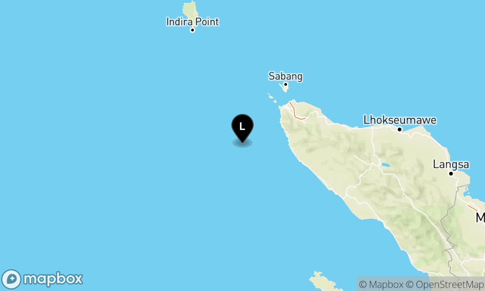 Peta Gempa 103 km BaratDaya BANDAACEH-ACEH