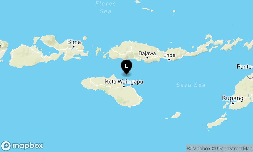 Peta Gempa 36 km TimurLaut WAINGAPU-NTT