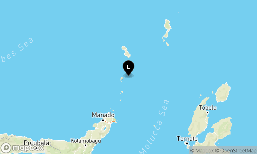 Peta Gempa 28 km TimurLaut ONDONG-KEP.SITARO-SULUT