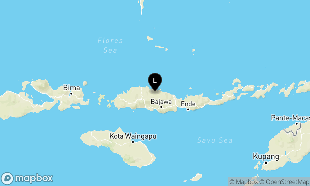 Peta Gempa 41 km TimurLaut BORONG-NTT