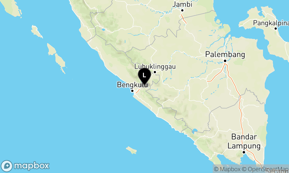 Peta Gempa Pusat gempa berada di darat 4 km Tenggara Kepahiang