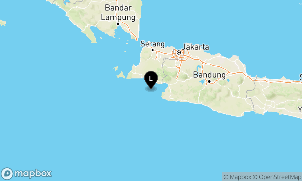 Peta Gempa 29 km BaratDaya BAYAH-BANTEN