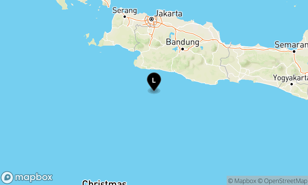 Peta Gempa Pusat gempa berada di Laut 119 km Tenggara Kabupaten Sukabumi