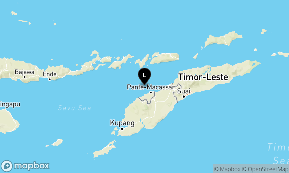 Peta Gempa 63 km BaratLaut TIMORTENGAHUT-NTT