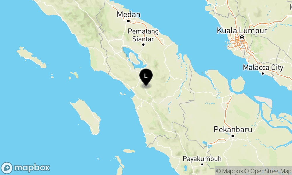 Peta Gempa Pusat gempa berada di darat 28 Km Barat Laut Tapanuli Selatan