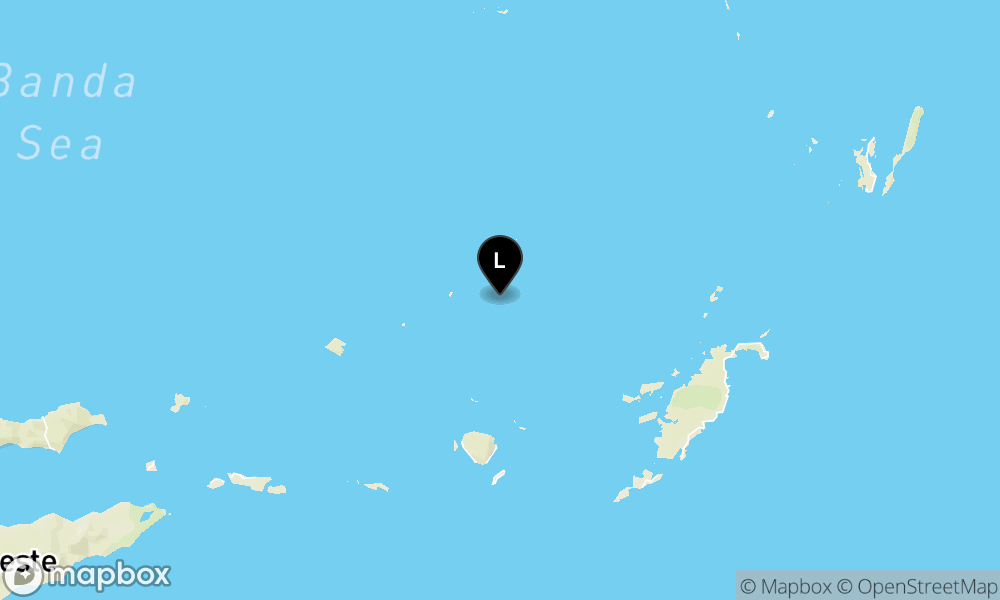 Peta Gempa 205 km BaratLaut TANIMBAR