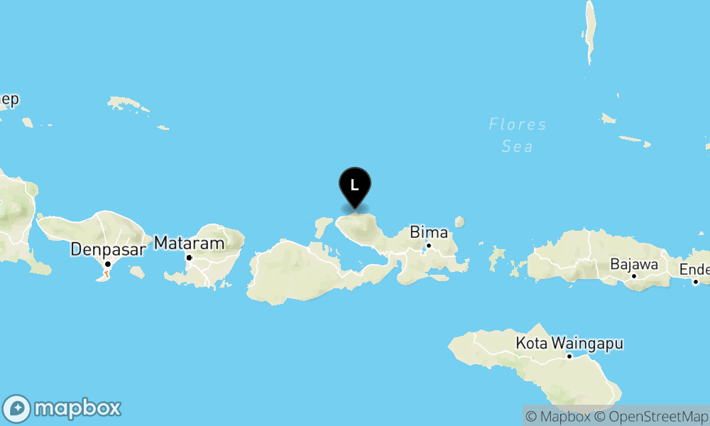 Peta Gempa Pusat gempa berada di darat 70 km timur laut Sumbawa