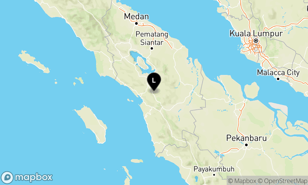 Peta Gempa Pusat gempa berada di darat 25 km Tenggara Tapanuli Utara
