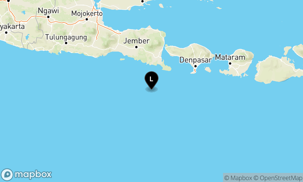 Peta Gempa Pusat gempa berada di laut 117 km BaratDaya Jembrana