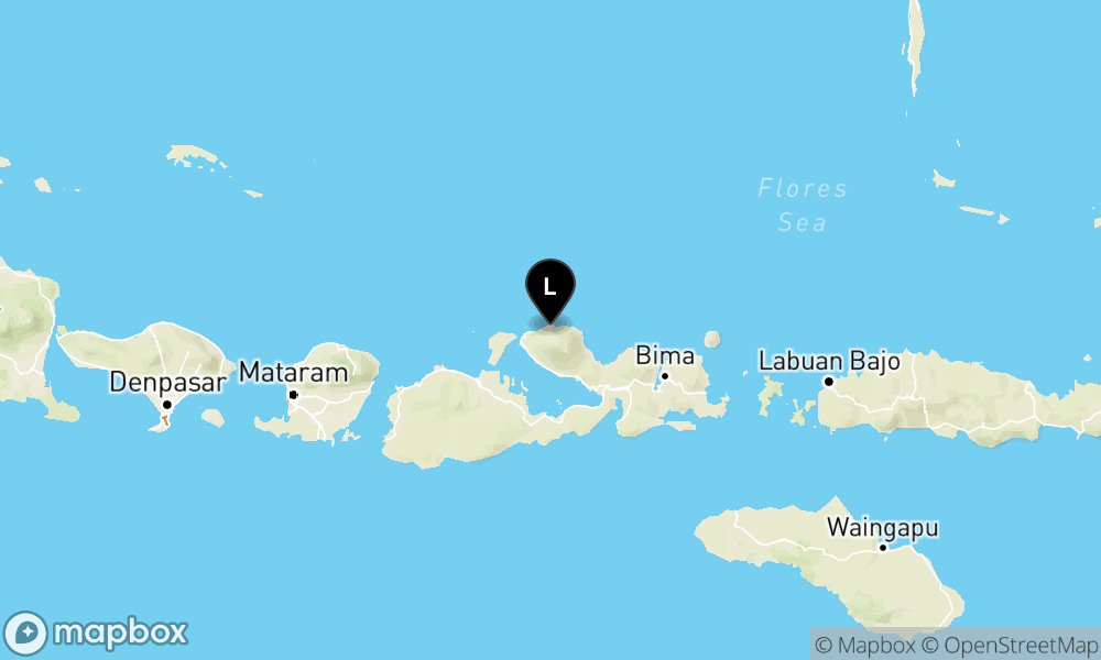 Peta Gempa Pusat gempa berada di darat 68 km timur laut Sumbawa