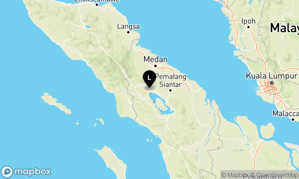 Peta Gempa Pusat gempa berada di darat 14 km tenggara Kabupaten Karo