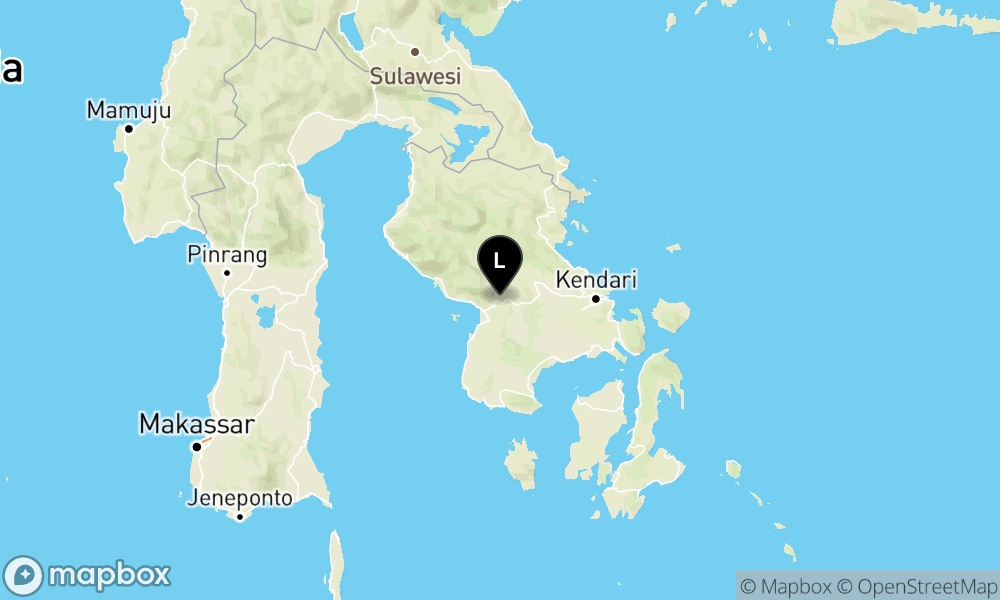 Peta Gempa Pusat gempa berada di darat 2 km Timurlaut Lalolae, Kolaka Timur
