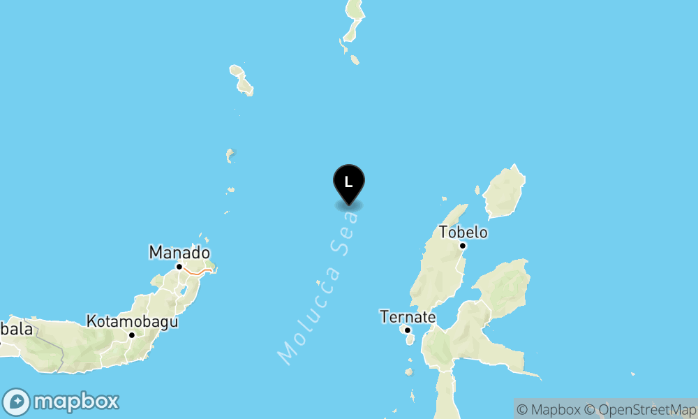 Peta Gempa 118 km BaratDaya PULAUDOI-MALUT