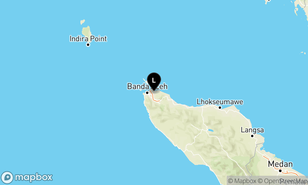 Peta Gempa Pusat gempa berada di darat 37 km Baratlaut Jantho, Aceh Besar