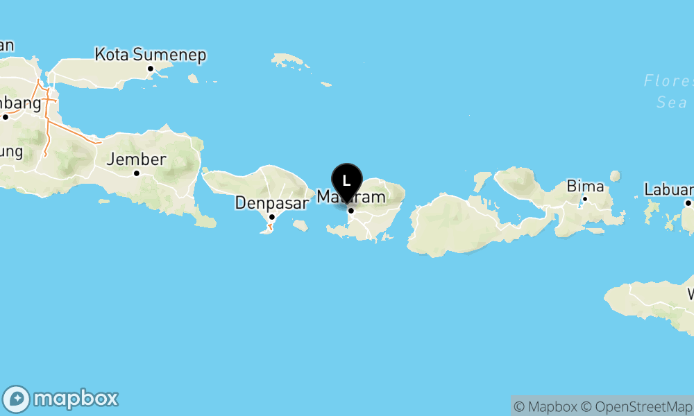 Peta Gempa Pusat gempa berada di laut 16 km barat laut Lombok Barat