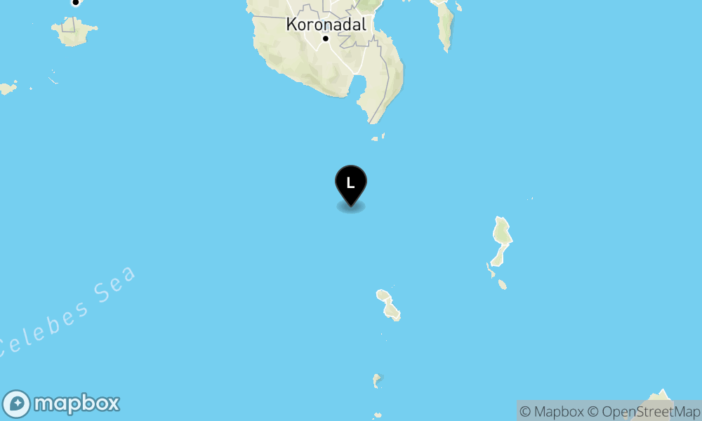 Peta Gempa 118 km BaratLaut TAHUNA-KEP.SANGIHE-SULUT