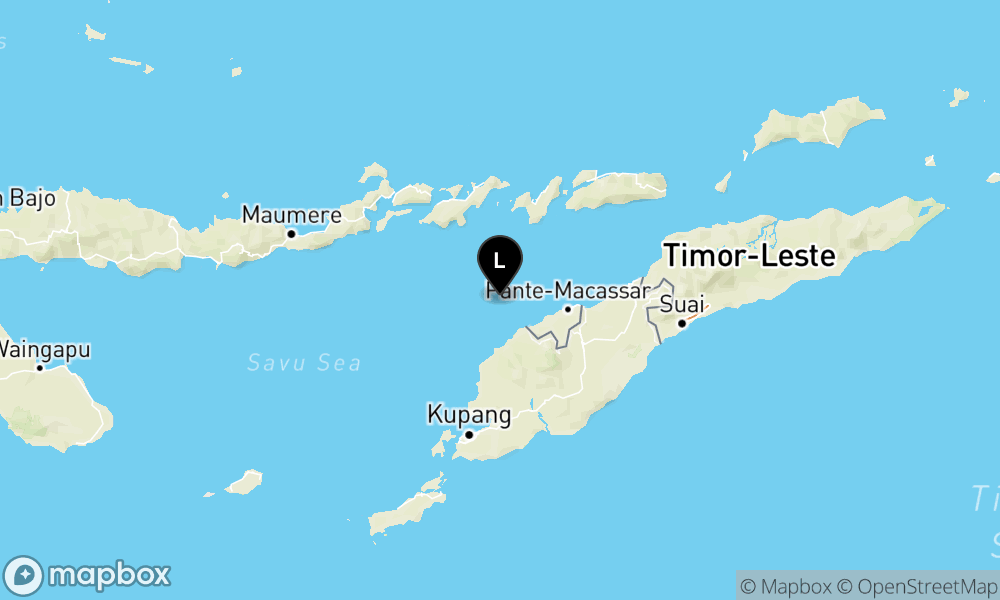 Peta Gempa 83 km Tenggara LEMBATA-NTT