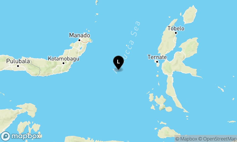 Peta Gempa 142 km BaratDaya TERNATE-MALUT