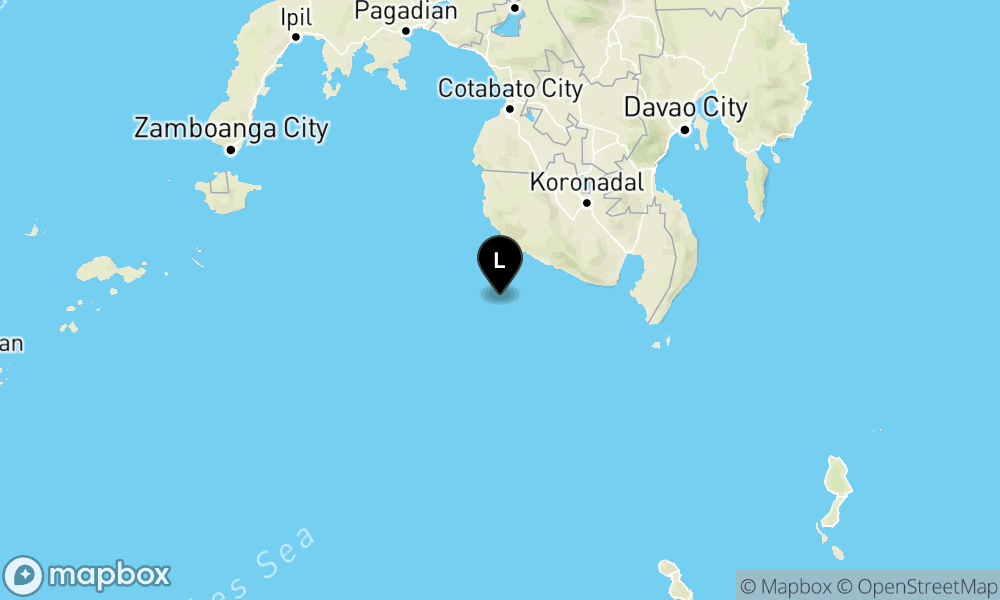 Peta Gempa 279 km BaratLaut TAHUNA-KEP.SANGIHE-SULUT