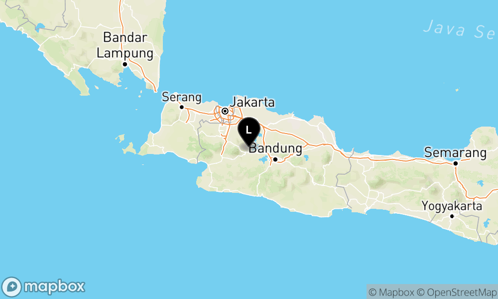 Peta episentrum gempa M2.5 — Pusat gempa berada di darat 8 km timur laut Kab. Cianjur