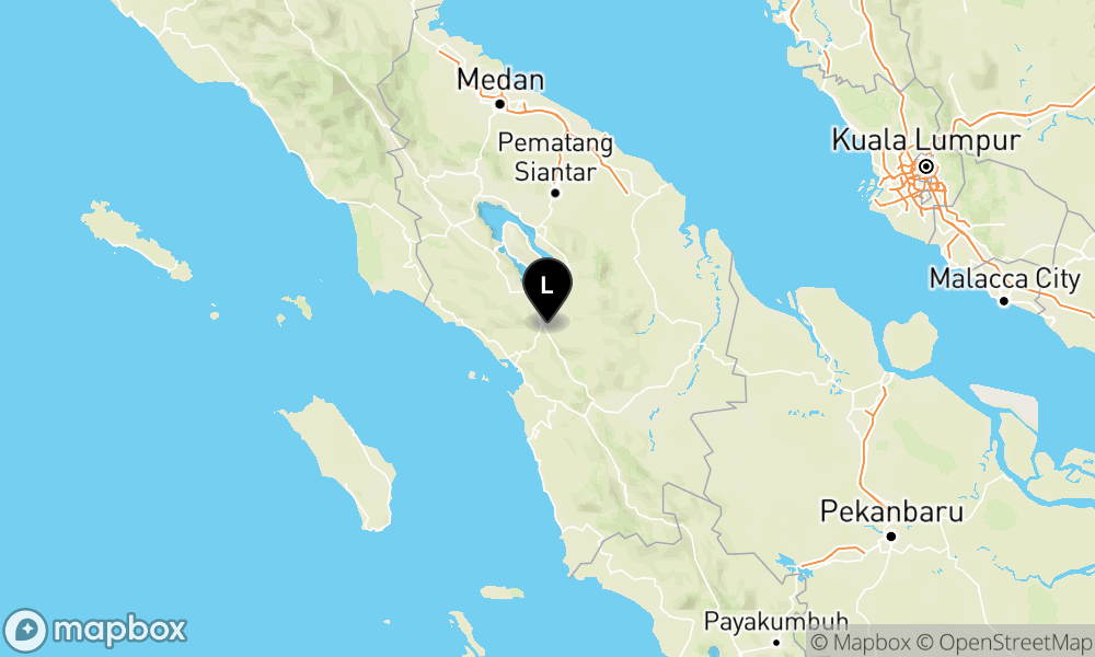 Peta Gempa Pusat gempa berada di darat 5 km tenggara Tapanuli Utara